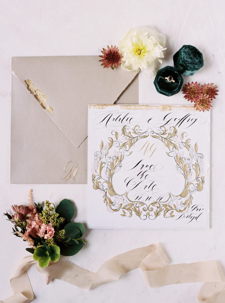 Palace Wedding Inspiration save the date card