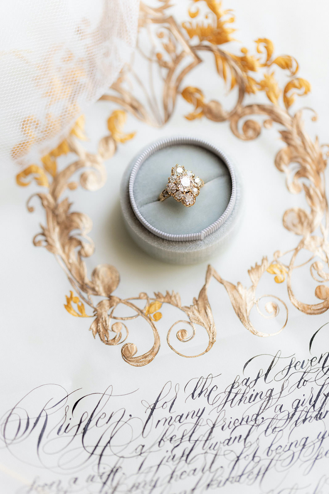 Luxury Wedding Vows with Handwritten Calligraphy