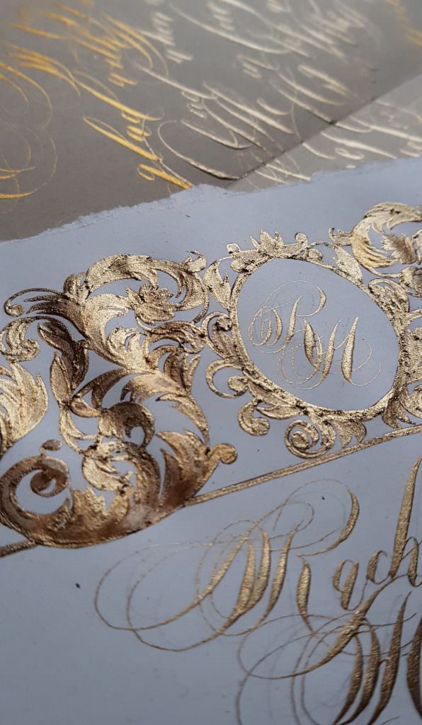 Custom designed French inspired wedding crests