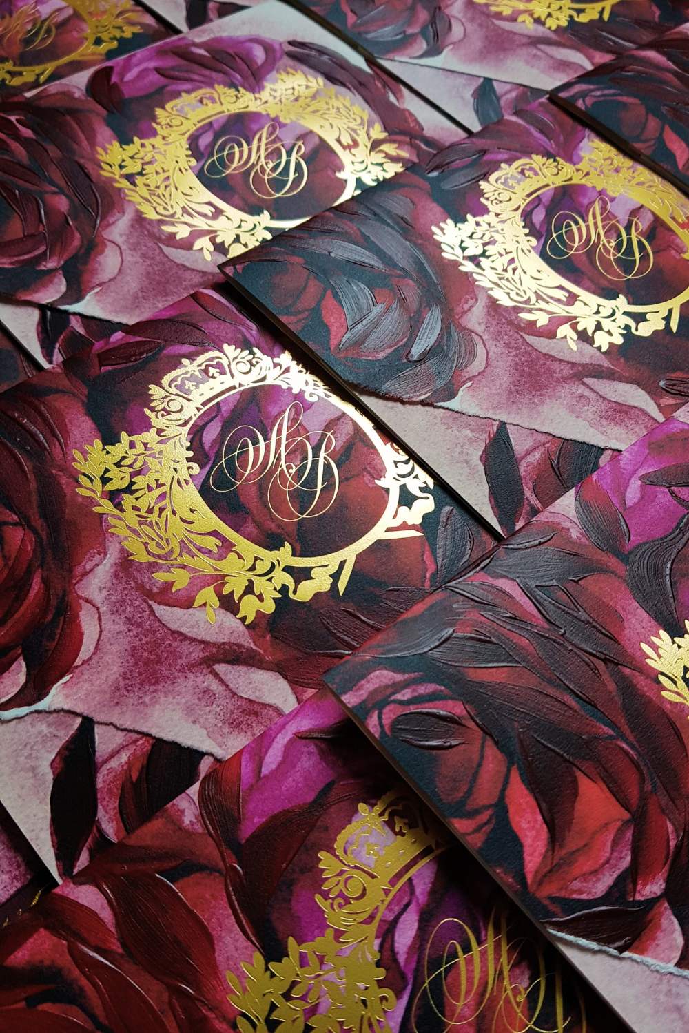 Luxury French style wedding envelope design