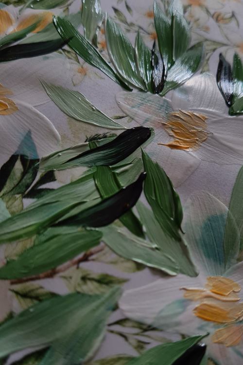 eautiful and elegant, delicate hand painted, white floral vellum envelope design