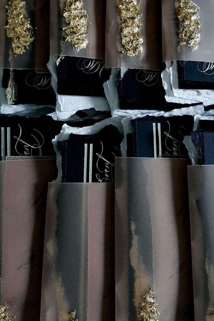 Black tie anniversary invitations