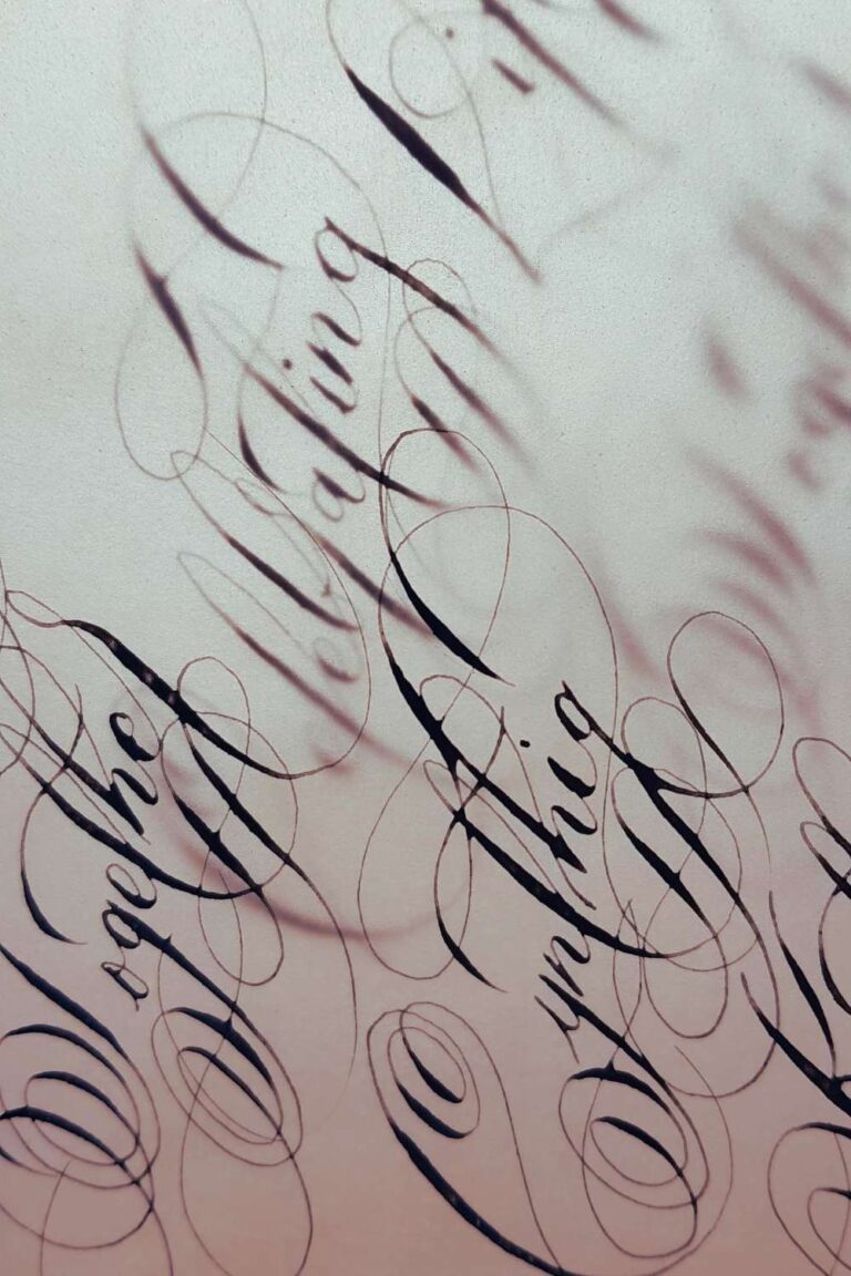 Black tie anniversary invitations with black calligraphy upon vellum