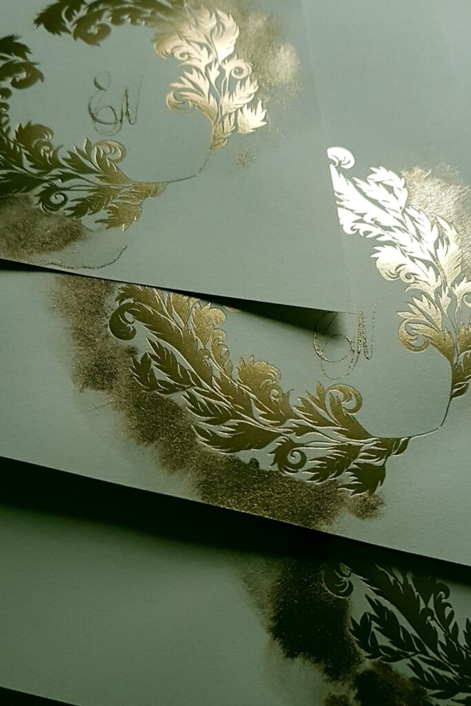 Gold crest luxury envelope designs