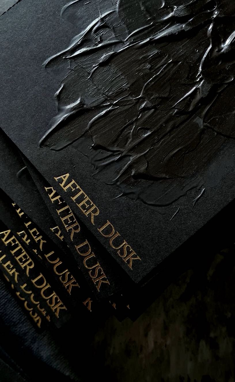 Textures black on black wedding invitations - 1