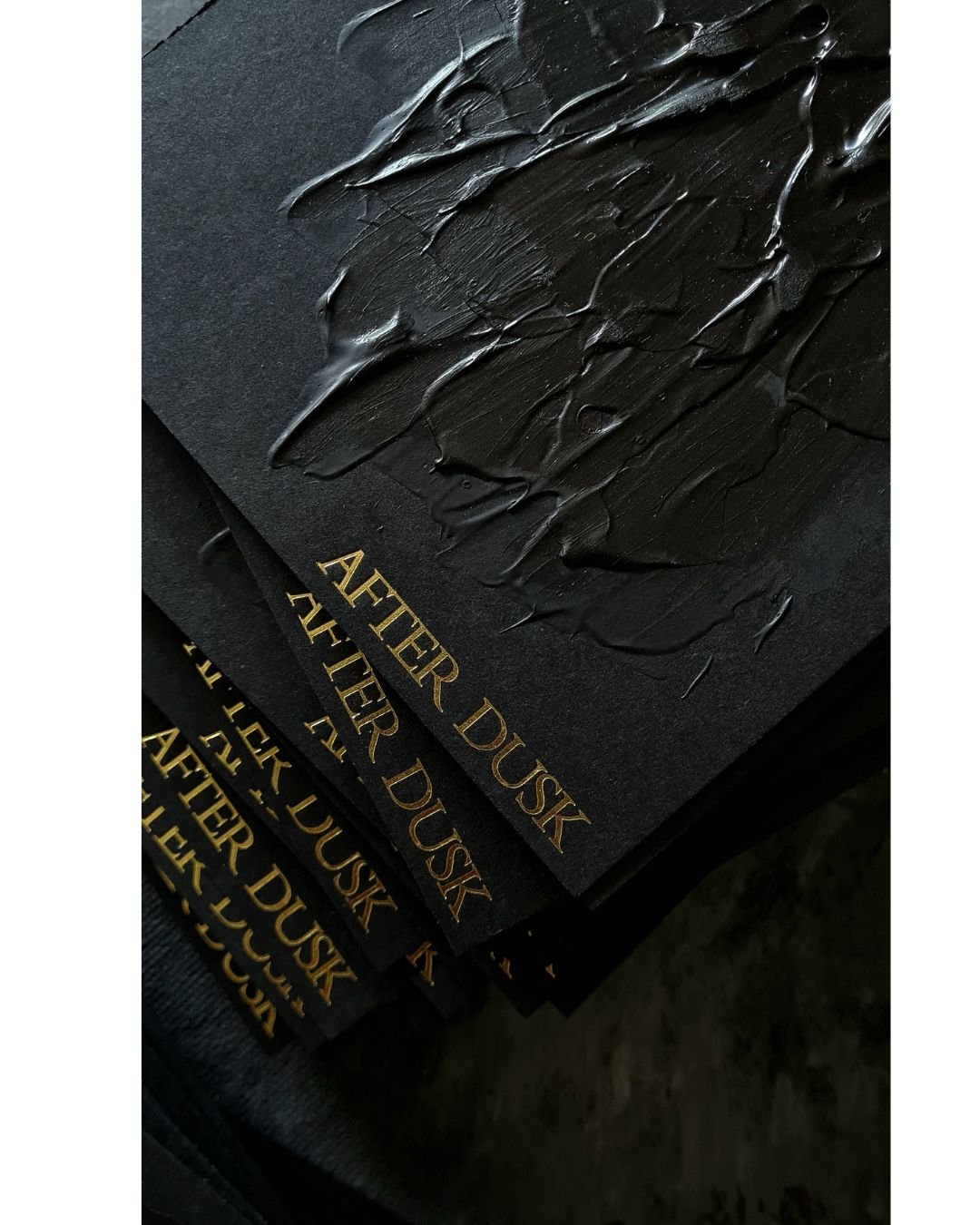 Textures black on black wedding invitations
