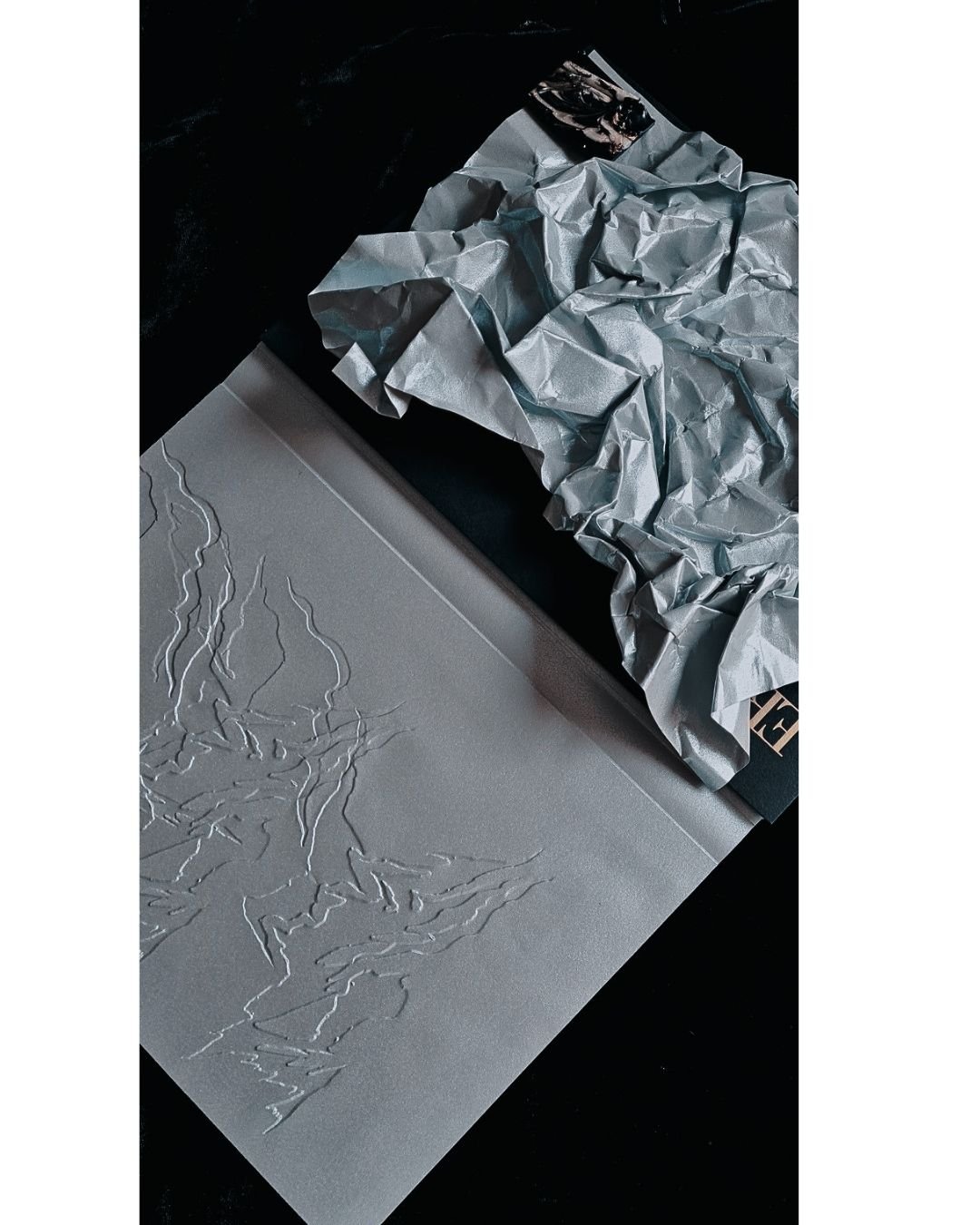 Metal & Creased Inspired outer invitation holder