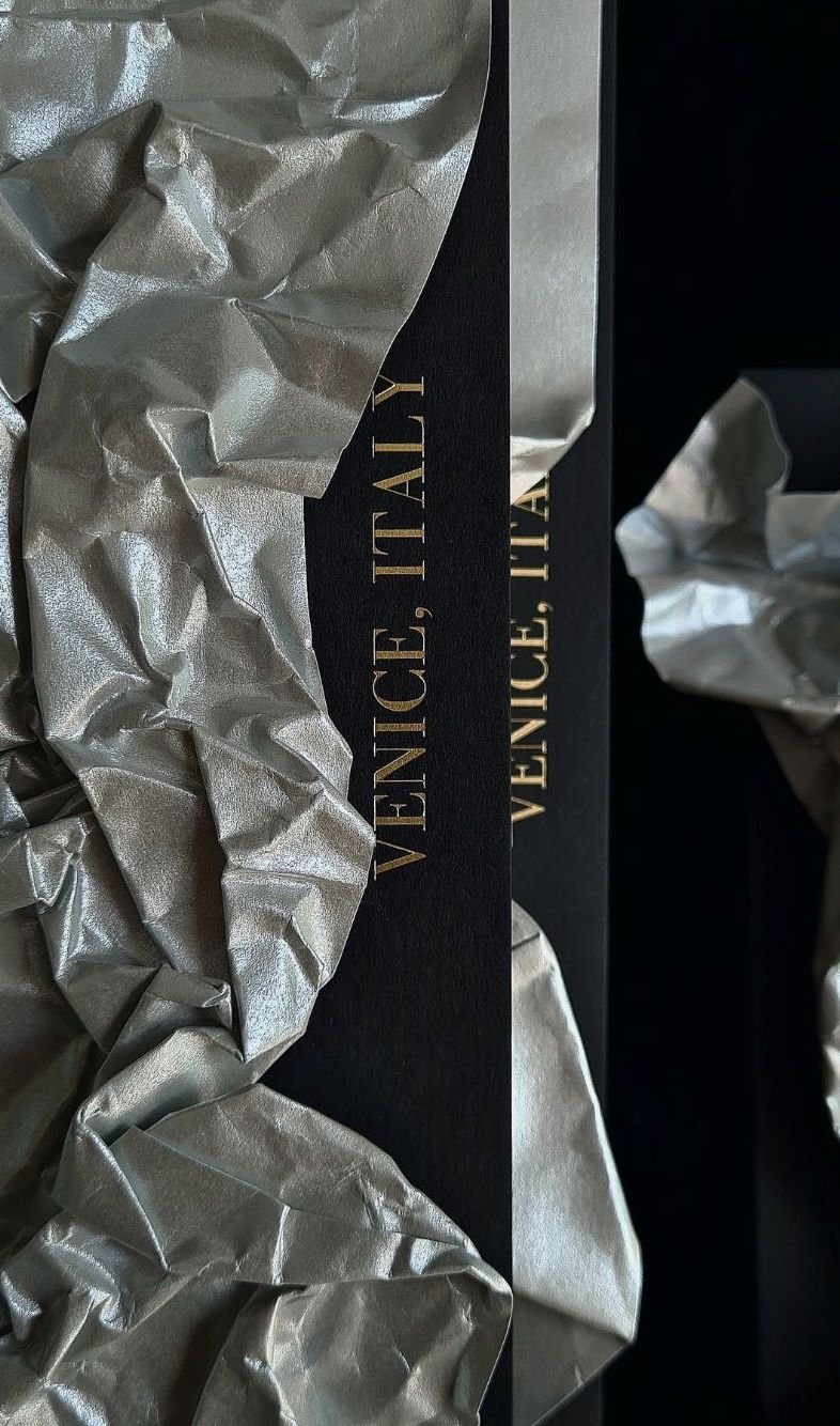 Metal Inspired crumpled and creased paper style invitation - 1